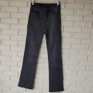 Express Dark Gray Flare Jeans
